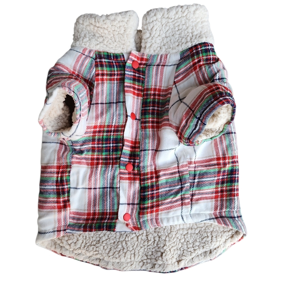 Aerie Offleash Plaid Sherpa Dog Coat Nwt‎